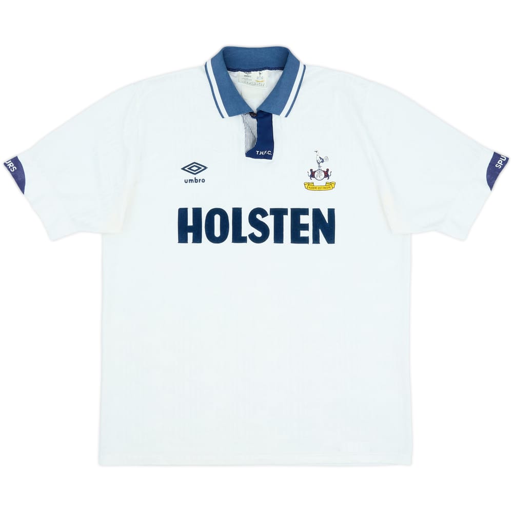 1991-93 Tottenham Home Shirt - 8/10 - (L)