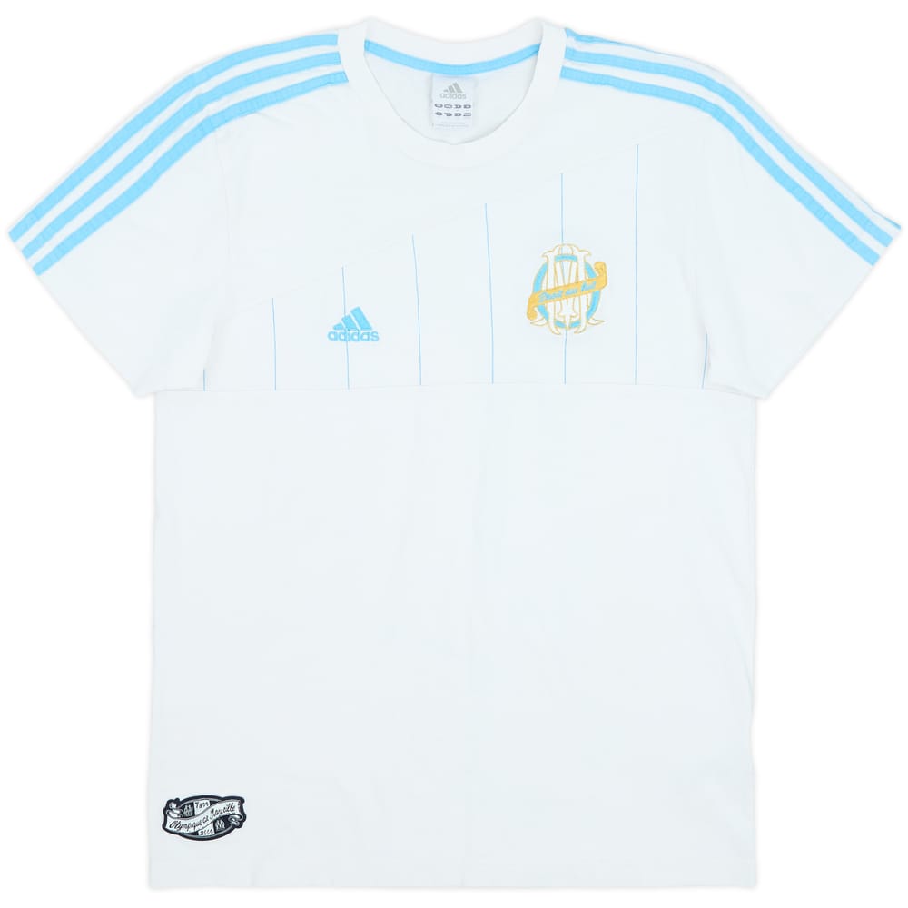 2009-10 Olympique Marseille adidas Cotton Tee - 9/10 - (M)