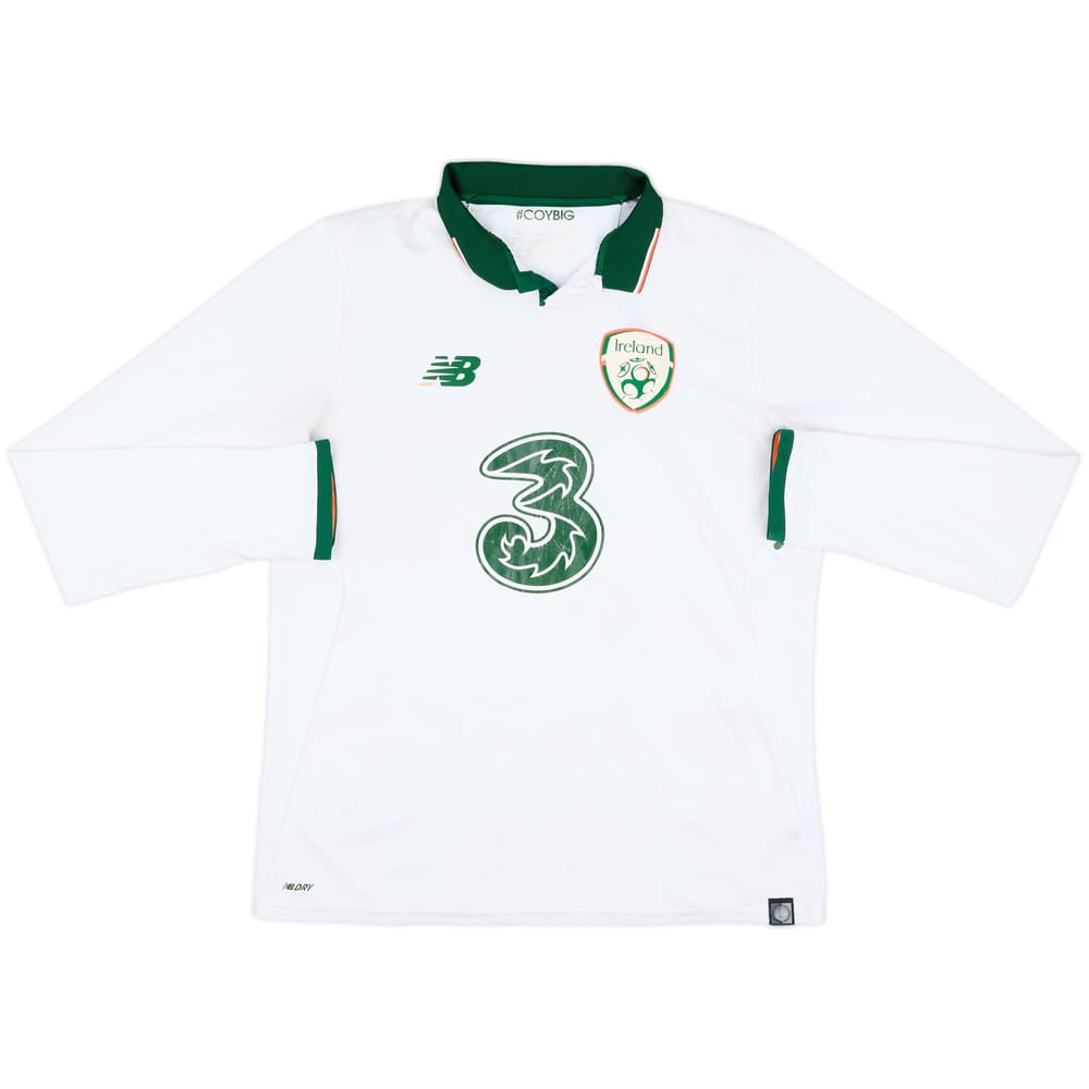 2017-18 Ireland Away L/S Shirt - 3/10 - (M)