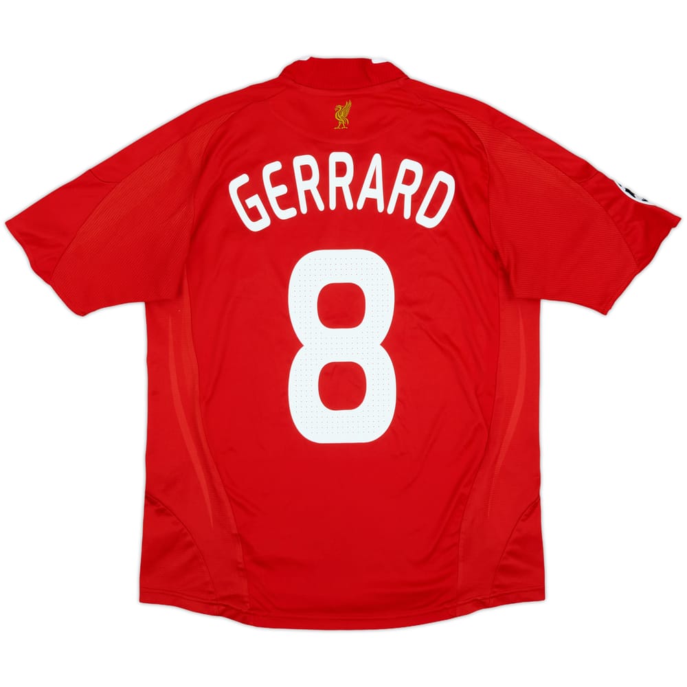 2008-10 Liverpool Home Shirt Gerrard #8 - 6/10 - (XL.Boys)