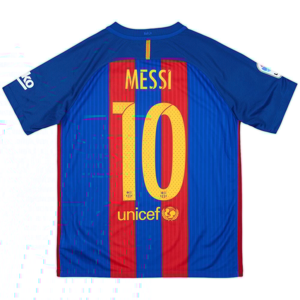 2016-17 Barcelona Home Shirt Messi #10 - 10/10 - (XL.Boys)