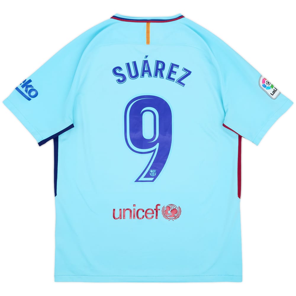 2017-18 Barcelona Away Shirt Suarez #9 - 8/10 - (L)