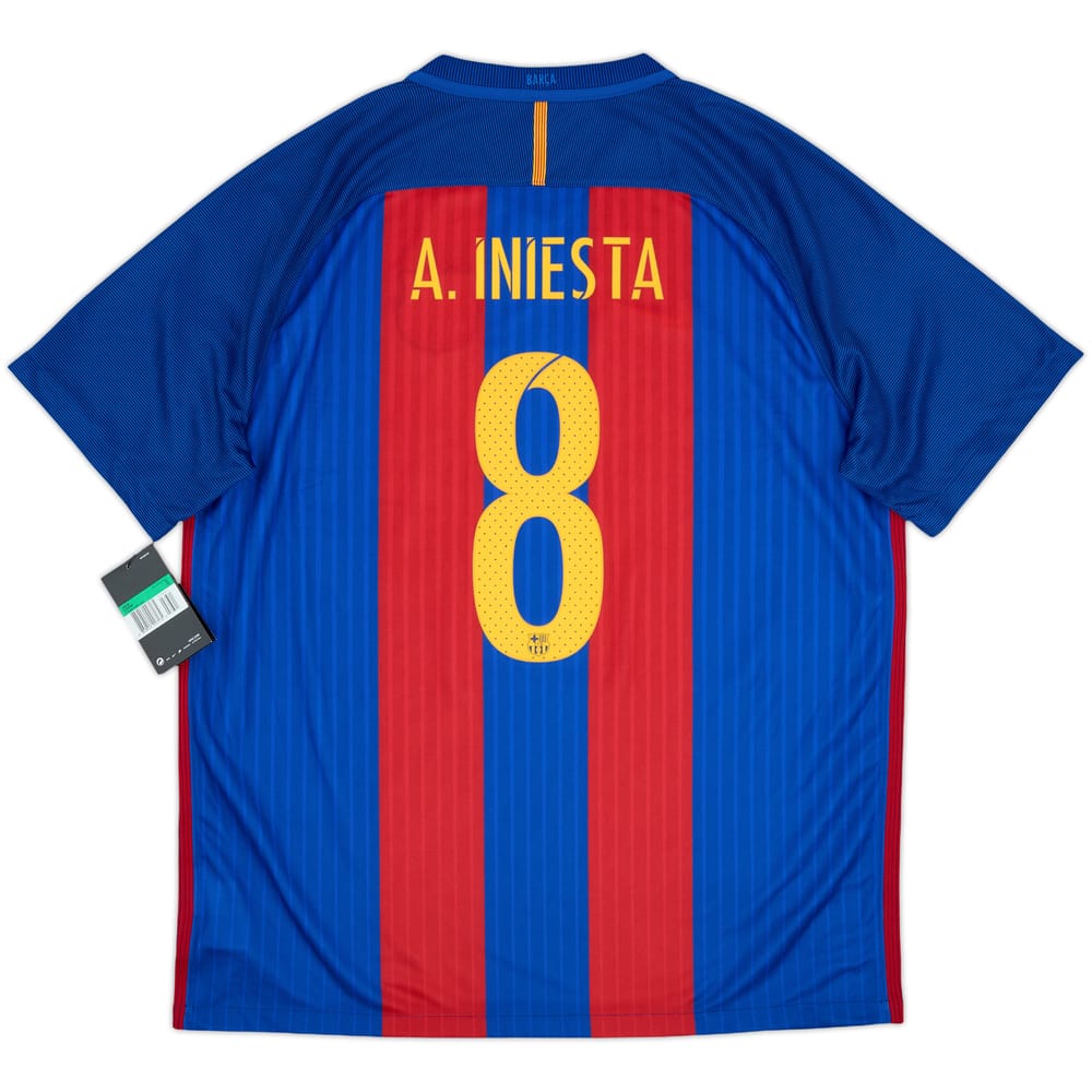 2016-17 Barcelona Home Shirt A.Iniesta #8 (XL)