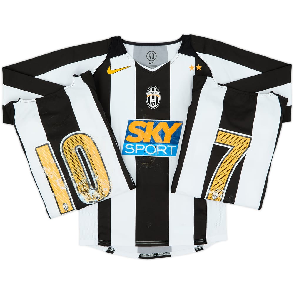 2004-05 Juventus Home L/S Shirt - 4/10 - (S.Boys)