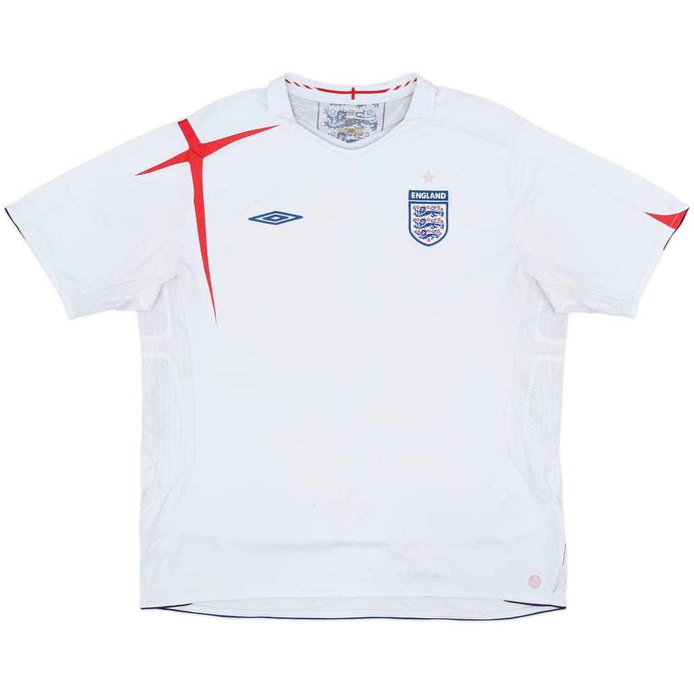 2005-07 England Home Shirt - 4/10 - (XXL)