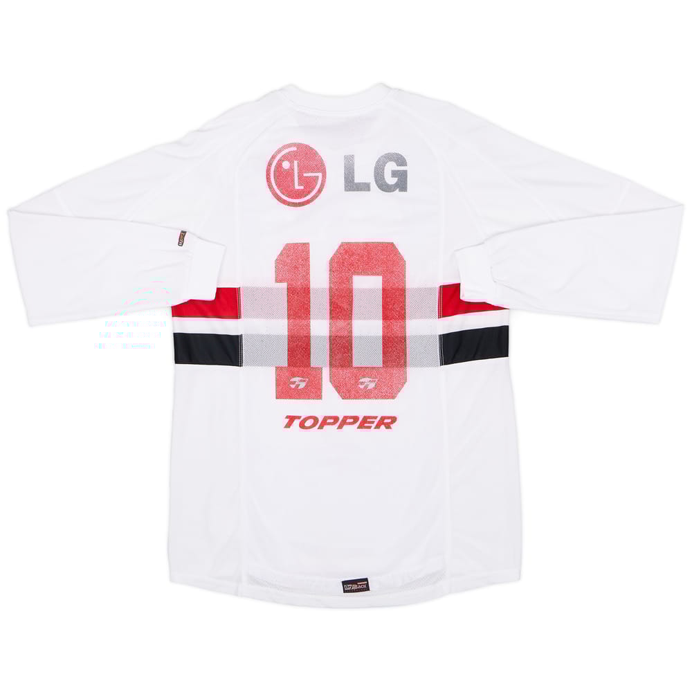 2003 Sao Paulo Home L/S Shirt #10 - 8/10 - (XL)