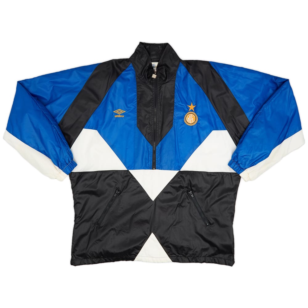1991-92 Inter Milan Umbro 1/4 Zip Drill Top - 10/10 - (XL)