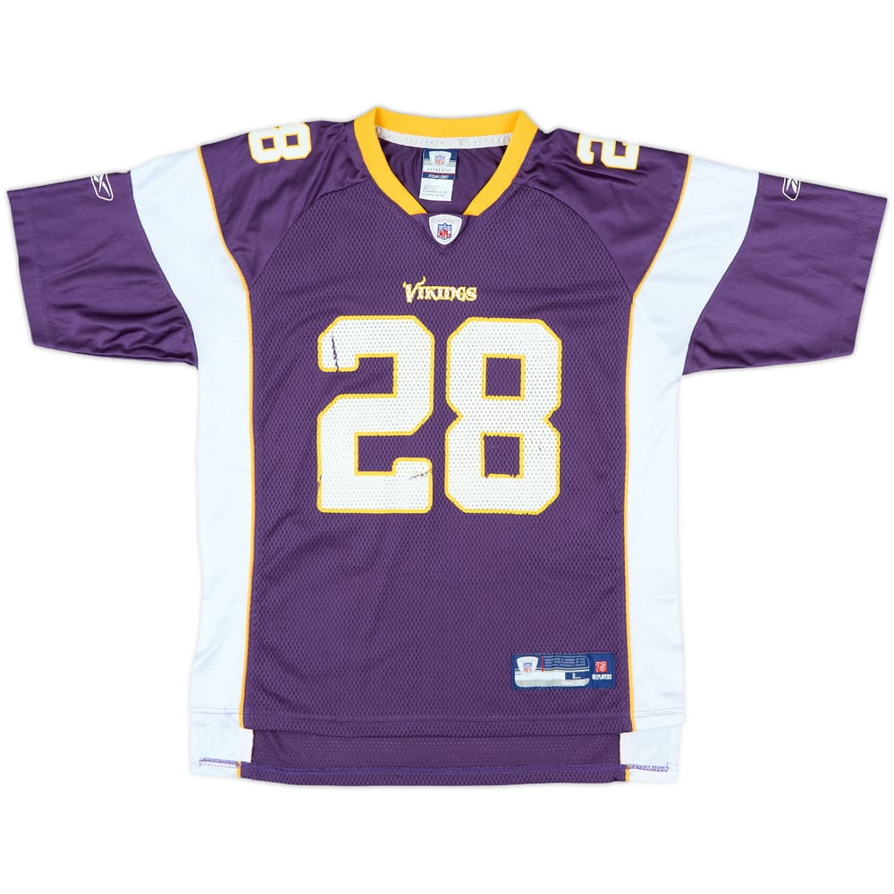 2007 Minnesota Vikings Peterson #28 Reebok On Field Home Jersey - 5/10 - (L.Boys)