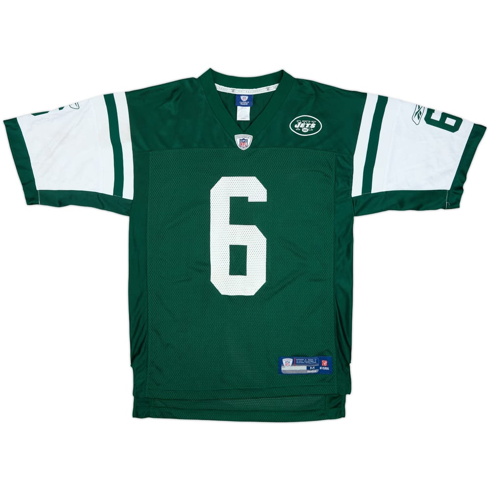 2009-11 New York Jets Sanchez #6 Reebok On Field Home Jersey - 8/10 - (M)