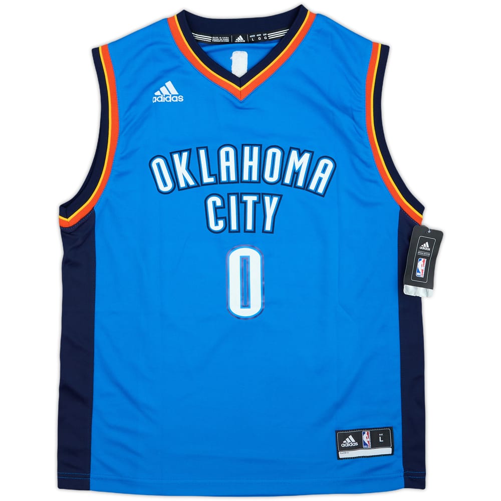 2014-17 Oklahoma City Thunder Westbrook #0 adidas Away Jersey (L.Boys)