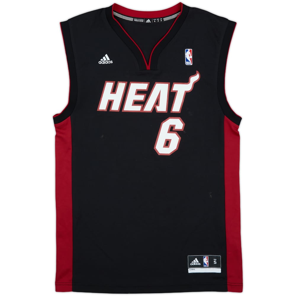 2010-12 Miami Heat James #6 adidas Away Jersey - 7/10 - (S)
