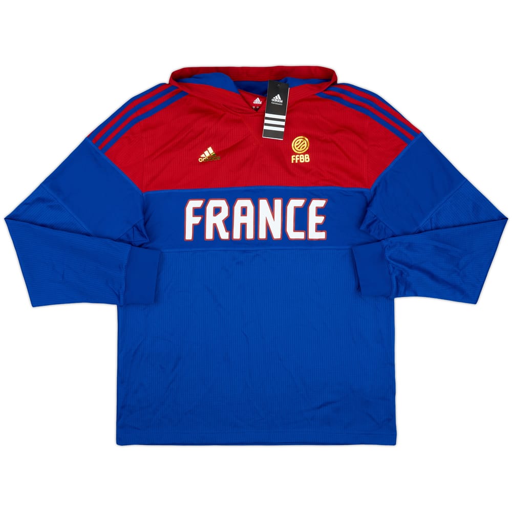 2016 France National Basketball adidas Hooded Sweat Top (M)
