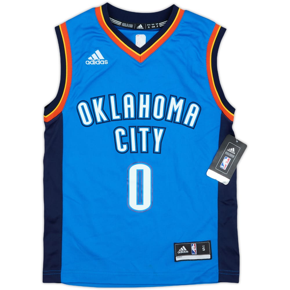 2014-17 Oklahoma City Thunder Westbrook #0 adidas Away Jersey (S.Boys)
