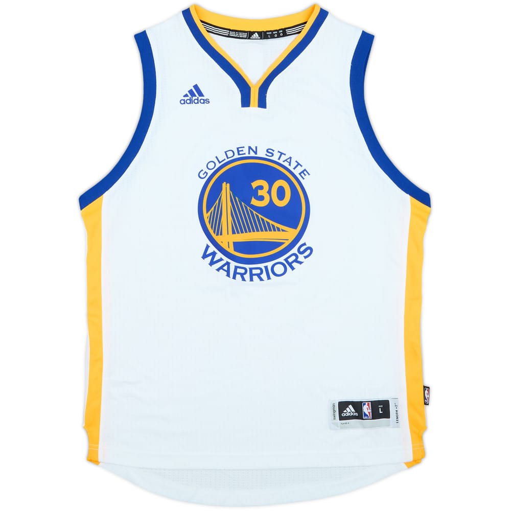 2014-17 Golden State Warriors Curry #30 adidas Swingman Home Jersey - 8/10 - (L.Boys)