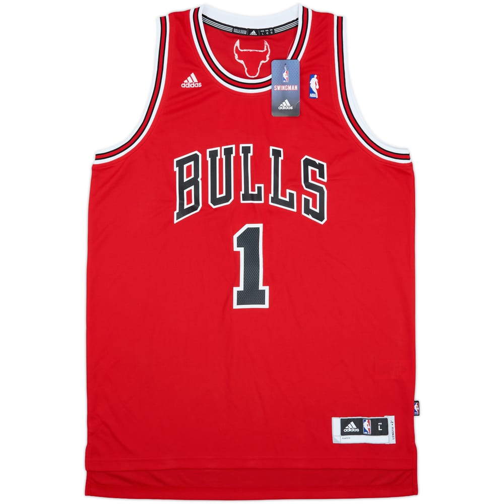2010-14 Chicago Bulls Rose #1 adidas Swingman Away Jersey (L)