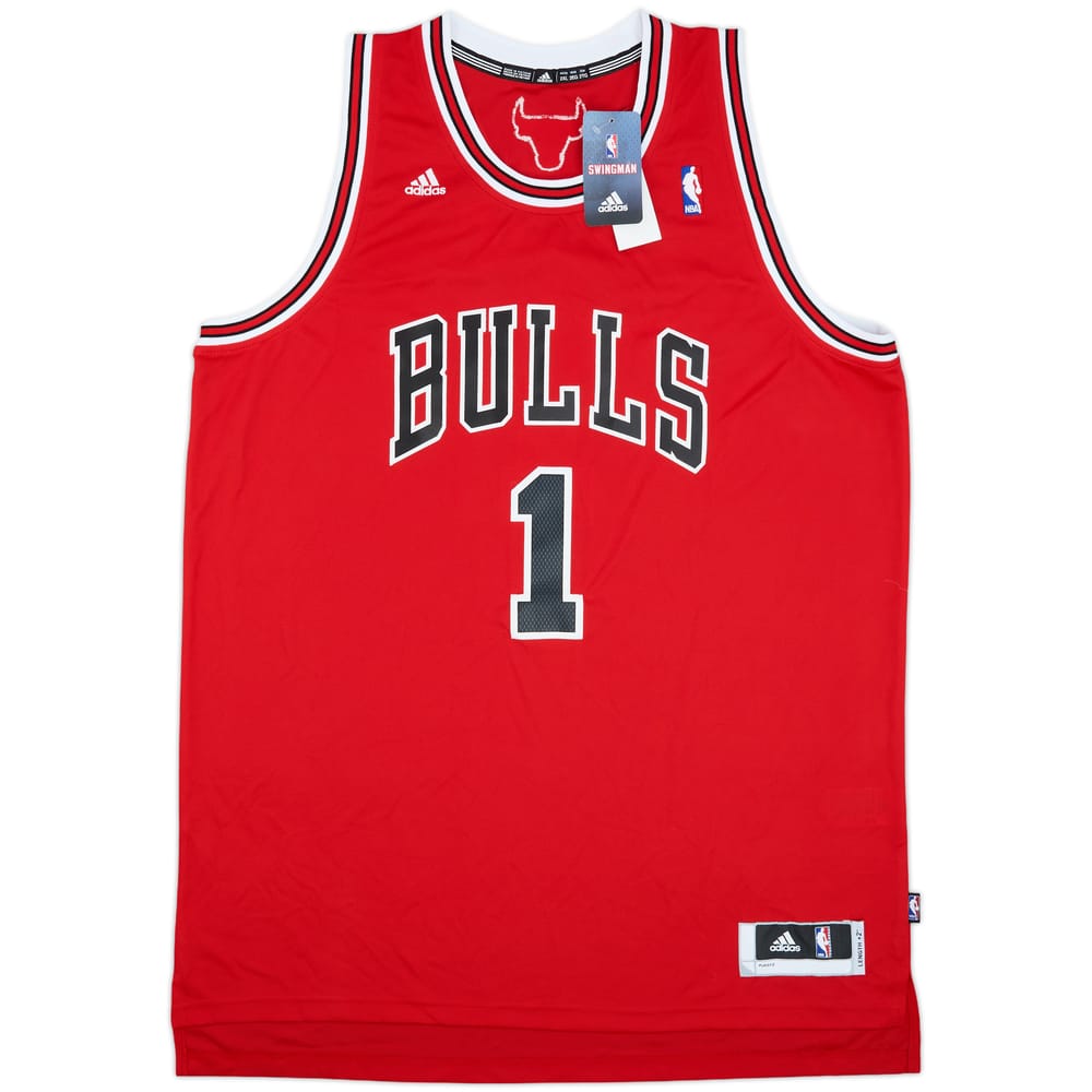 2010-14 Chicago Bulls Rose #1 adidas Swingman Away Jersey (XXL)