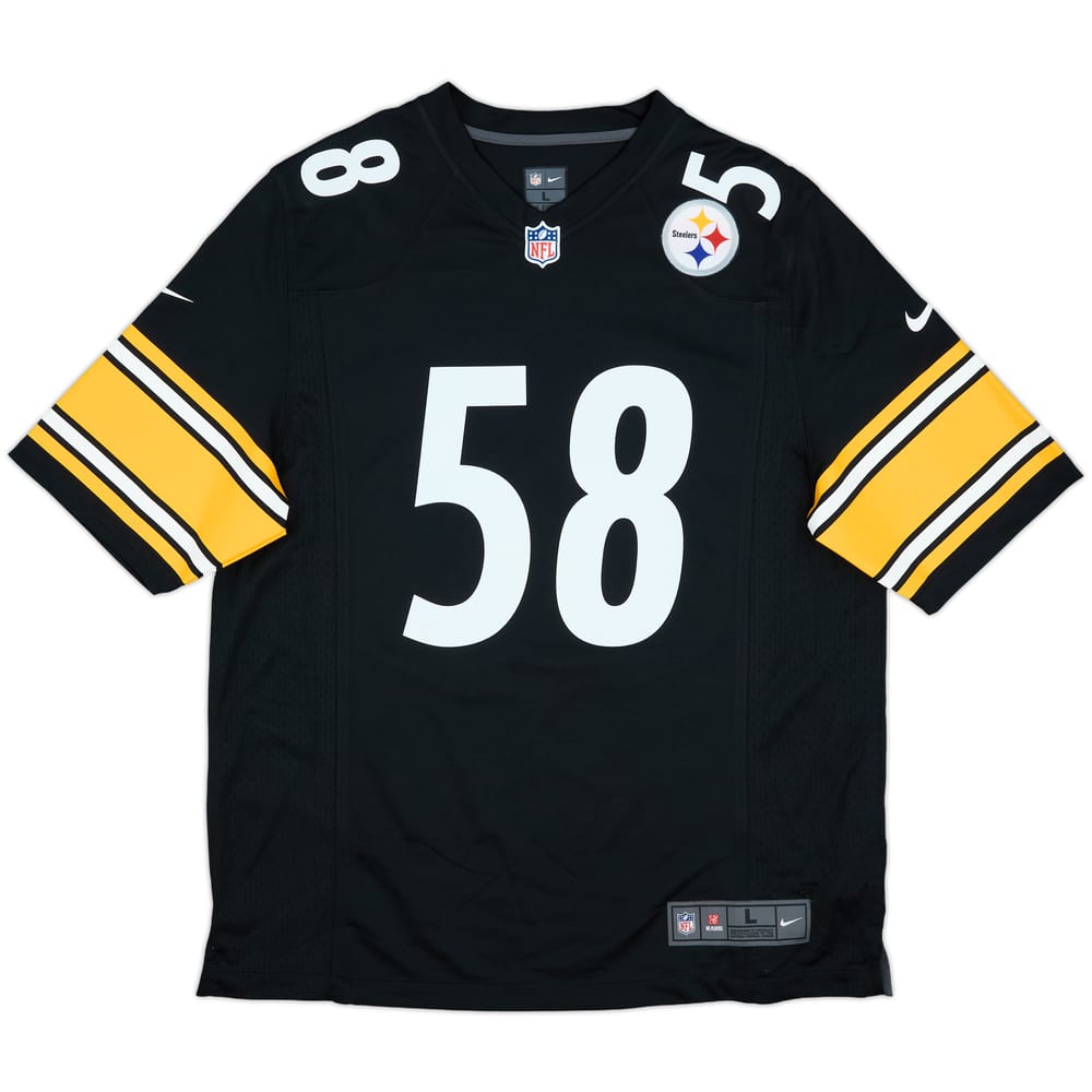 2012 Pittsburgh Steelers Lambert #58 Nike Game Home Jersey (L)