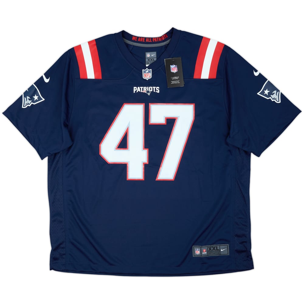 2020-21 New England Patriots Johnson #47 Nike Game Home Jersey (XXL)