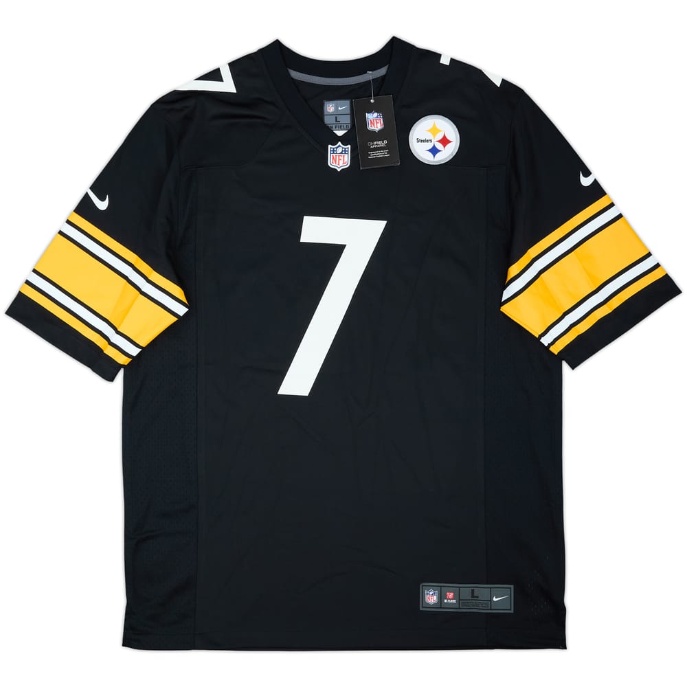 2020-21 Pittsburgh Steelers Roethlisberger #7 Nike Game Home Jersey (L)