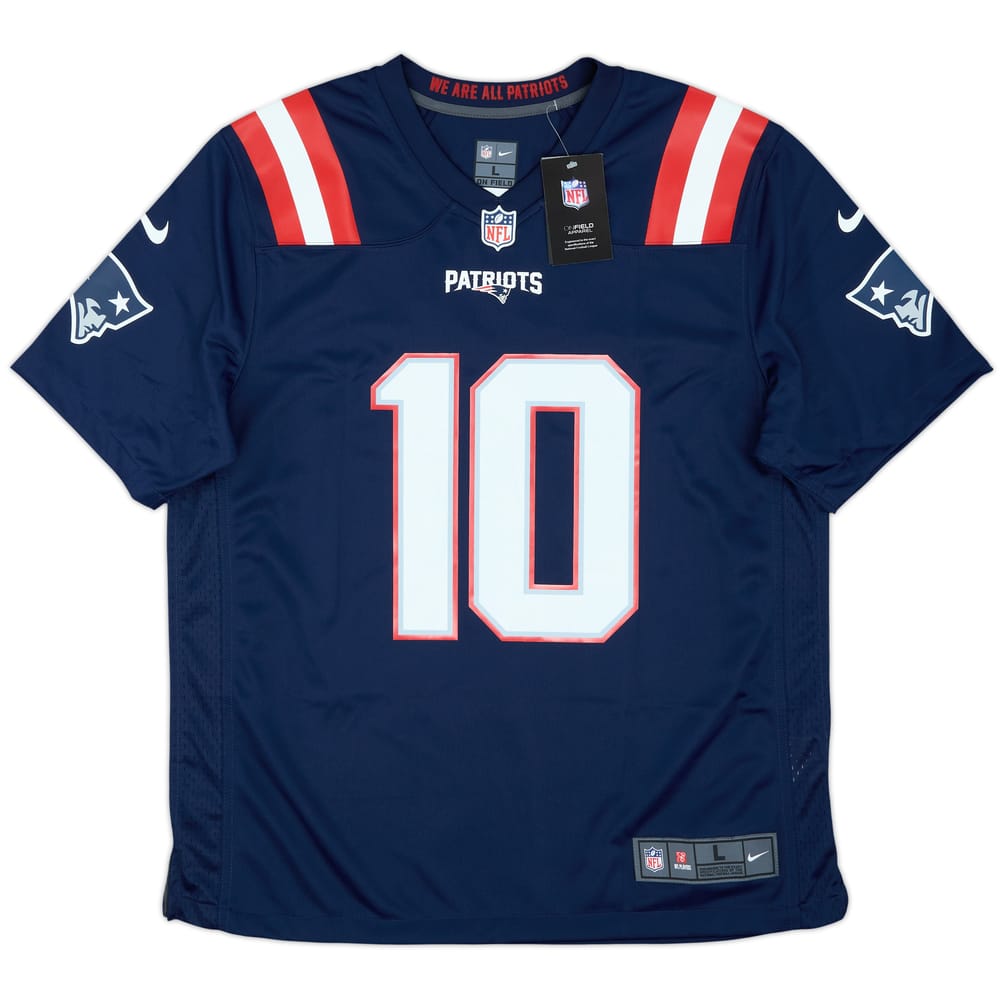 2021-23 New England Patriots Jones #10 Nike Game Home Jersey (L)
