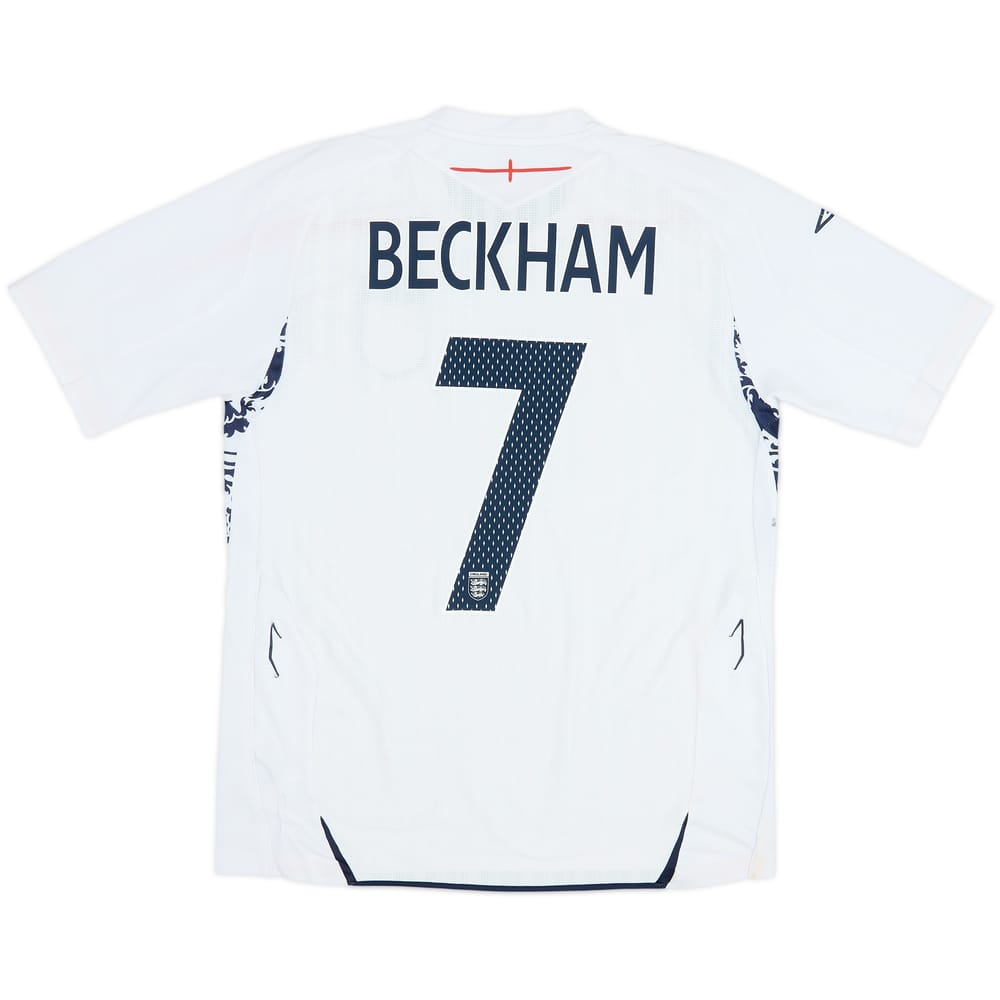 2007-09 Inglaterra Local Camiseta Beckham #7 - 4/10 - (M)