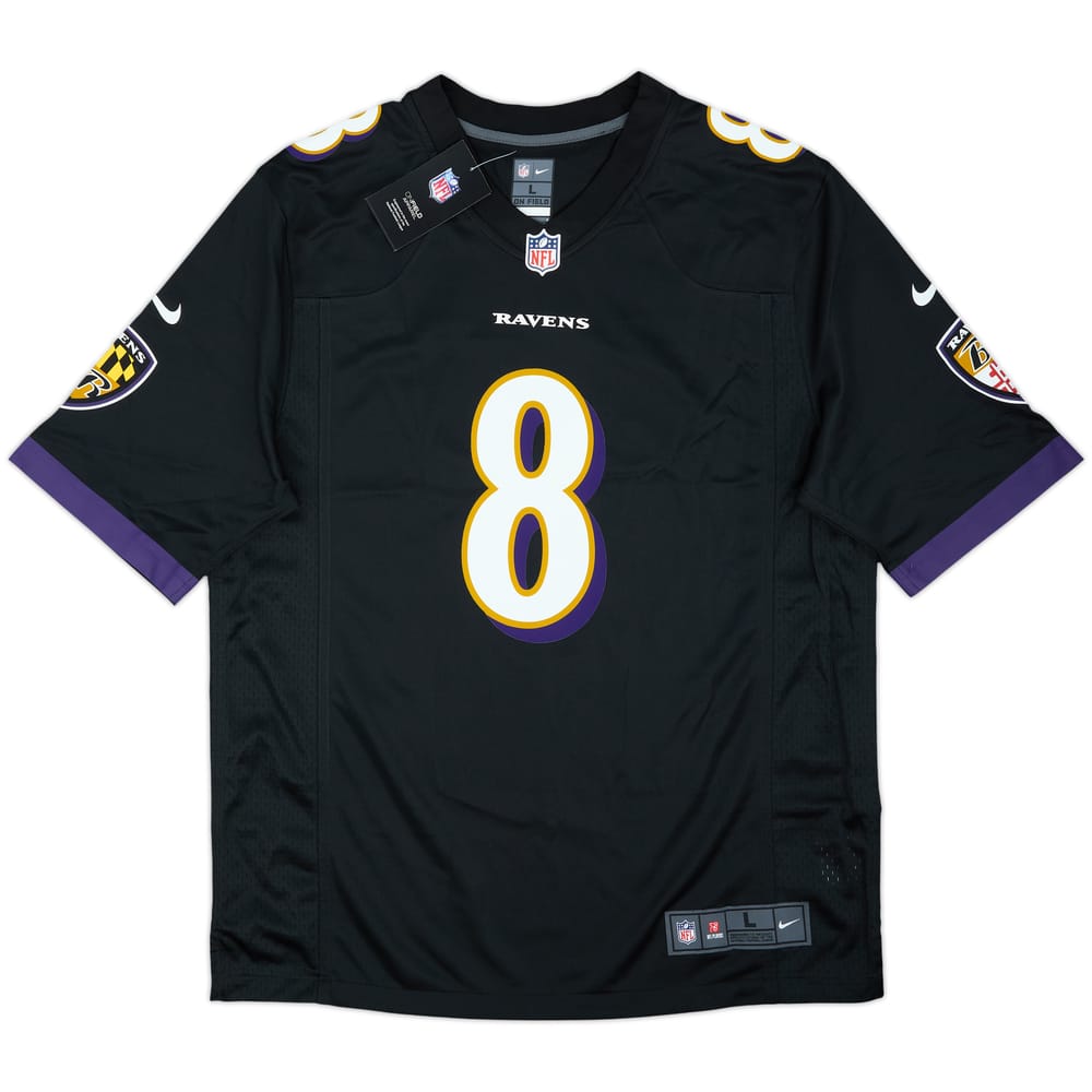 2018-25 Baltimore Ravens Jackson #8 Nike Game Alternate Jersey (L)