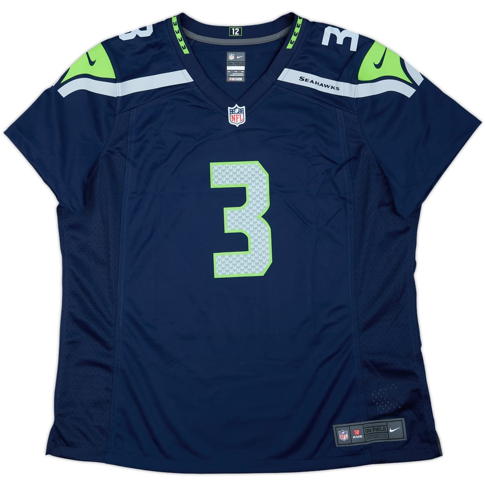 2012-21 Seattle Seahawks Wilson #3 Nike Game Home Jersey Womens - 10/10 - (XXL)