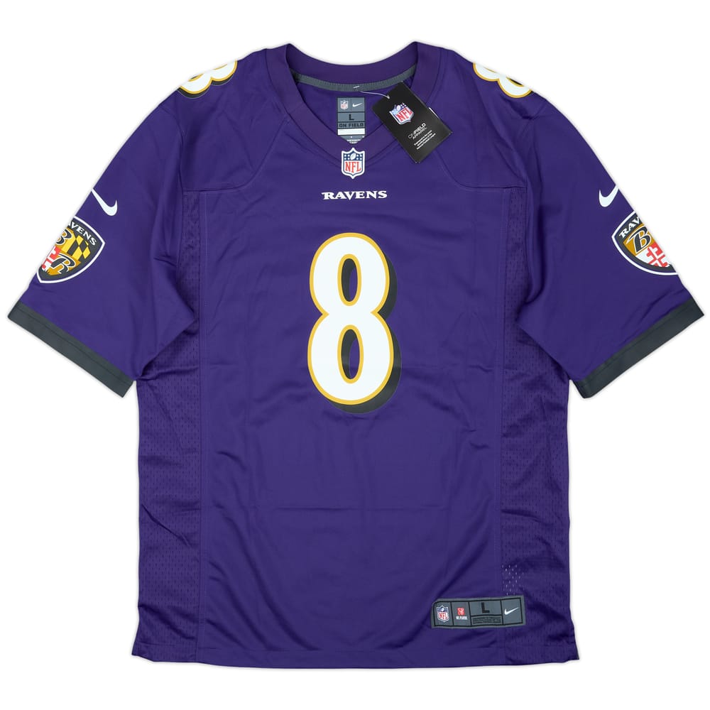 2018-25 Baltimore Ravens Jackson #8 Nike Game Home Jersey (L)