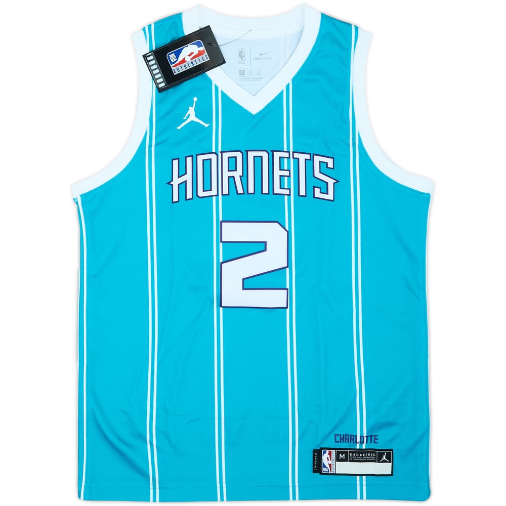 2020-21 Charlotte Hornets Ball #2 Jordan Swingman Away Jersey (M.Boys)