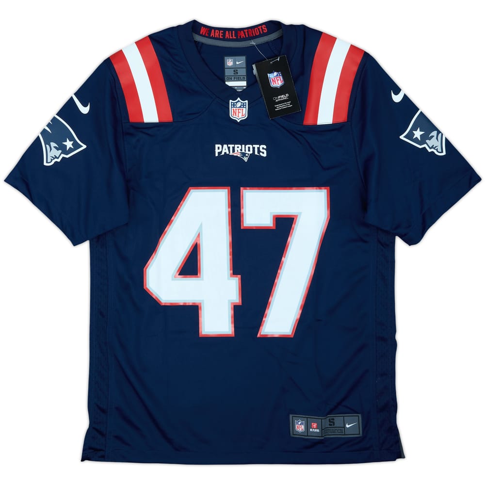 2020-21 New England Patriots Johnson #47 Nike Game Home Jersey (S)