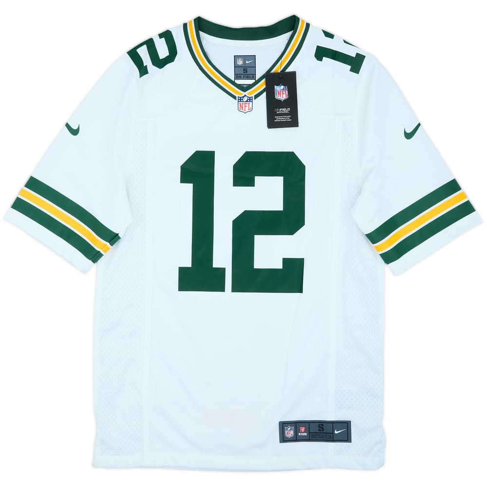 2012-22 Green Bay Packers Rodgers #12 Nike Game Away Jersey (S)