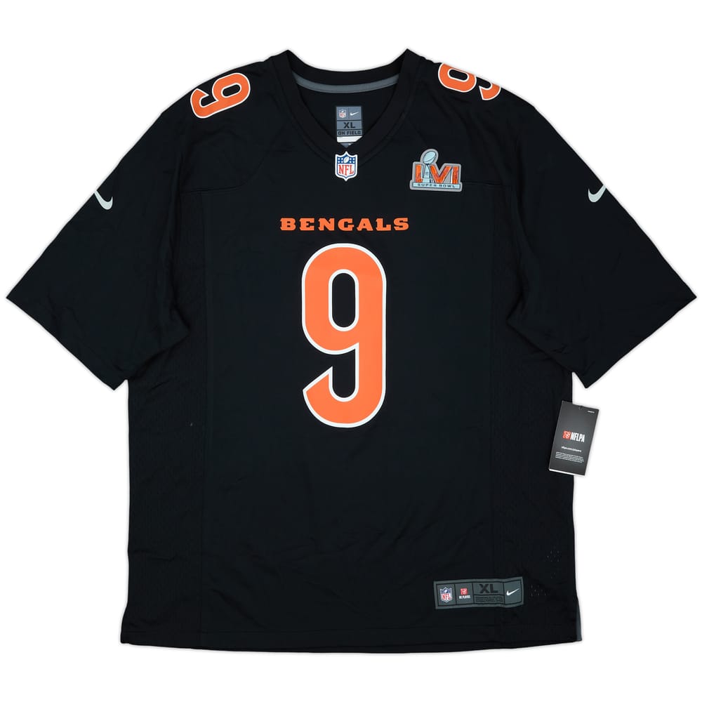 2021 Cincinnati Bengals Burrow #9 Super Bowl LVI Nike Game Jersey (XL)