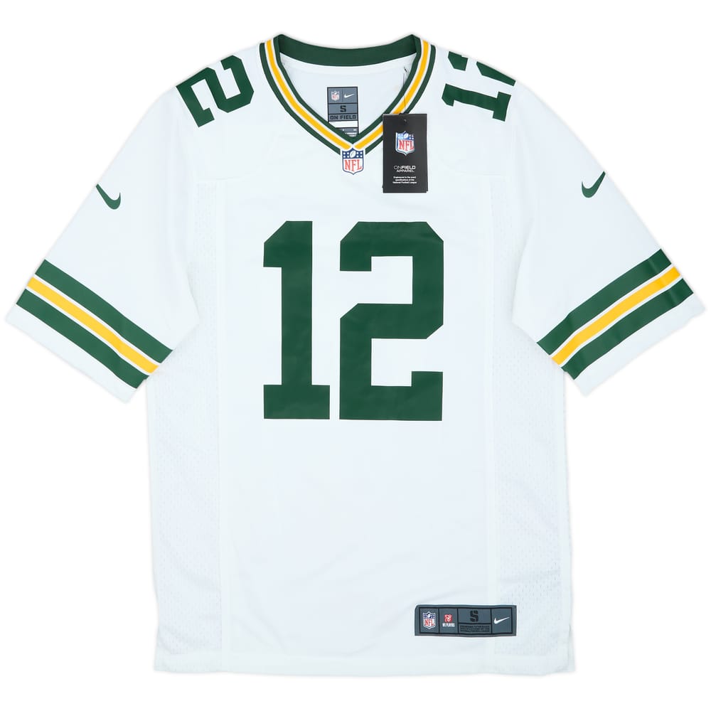 2012-22 Green Bay Packers Rodgers #12 Nike Game Away Jersey (S)