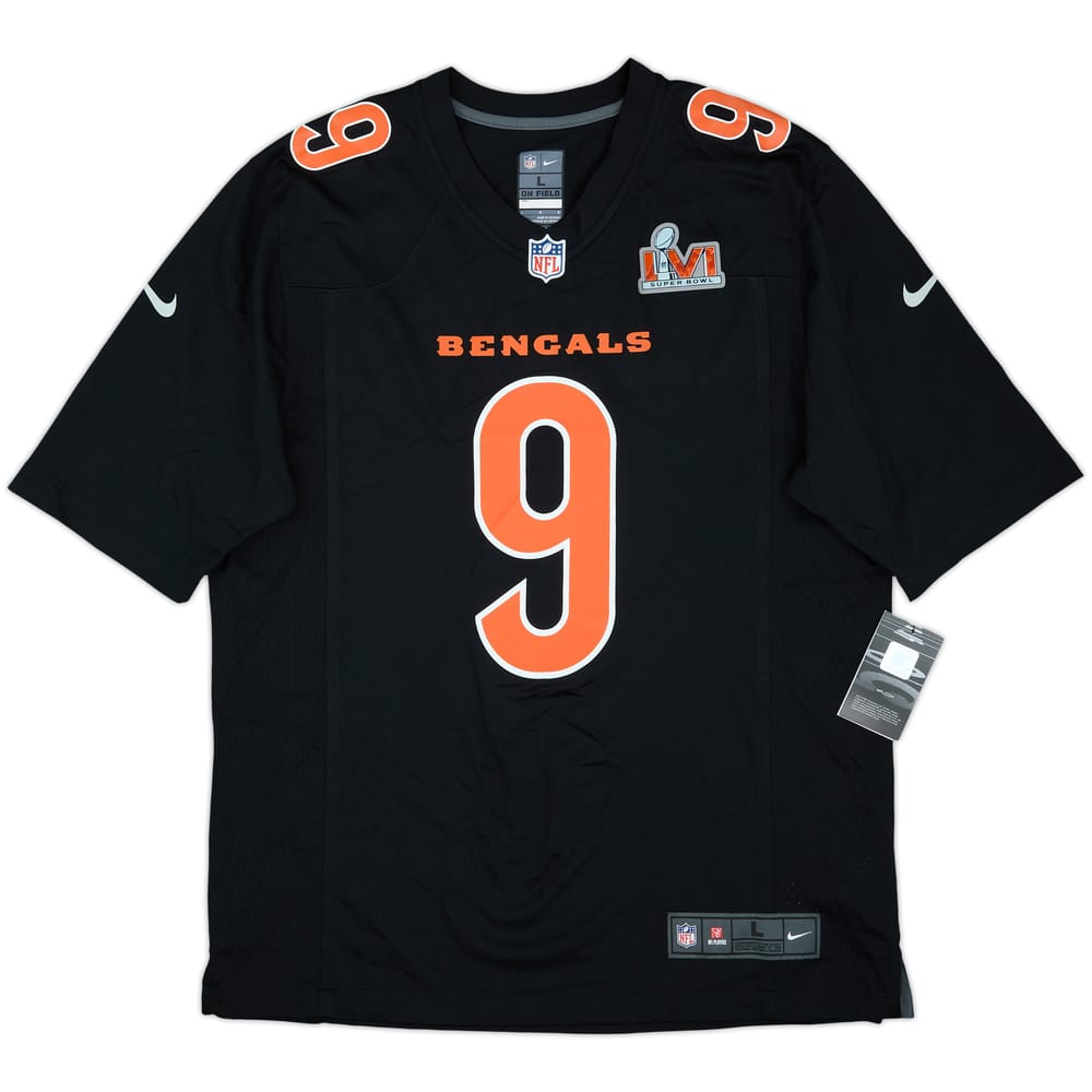 2021 Cincinnati Bengals Burrow #9 Super Bowl LVI Nike Game Jersey (L)