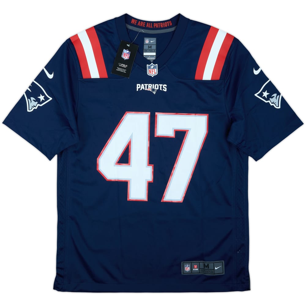 2020-21 New England Patriots Johnson #47 Nike Game Home Jersey (M)