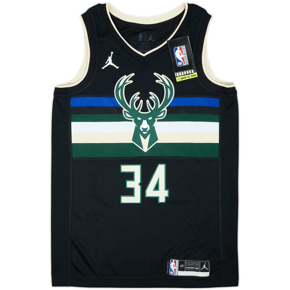 2020-22 Milwaukee Bucks Antetokounmpo #34 Nike Swingman Alternate Jersey (S)