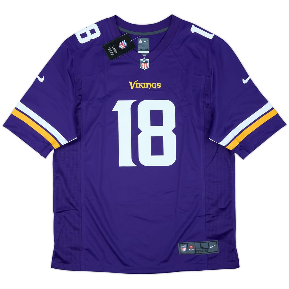 2020-25 Minnesota Vikings Jefferson #18 Nike Game Home Jersey (L)