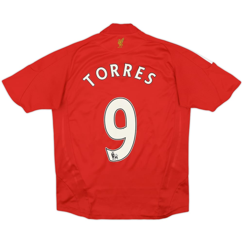 2008-10 Liverpool Home Shirt Torres #9 - 8/10 - (L.Boys)