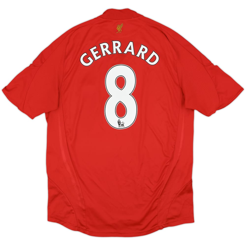 2008-10 Liverpool Home Shirt Gerrard #8 - 7/10 - (L)