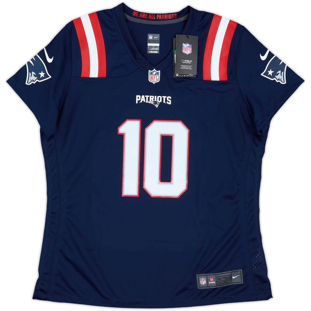 2021-23 New England Patriots Jones #10 Nike Game Home Jersey Womens (XL)