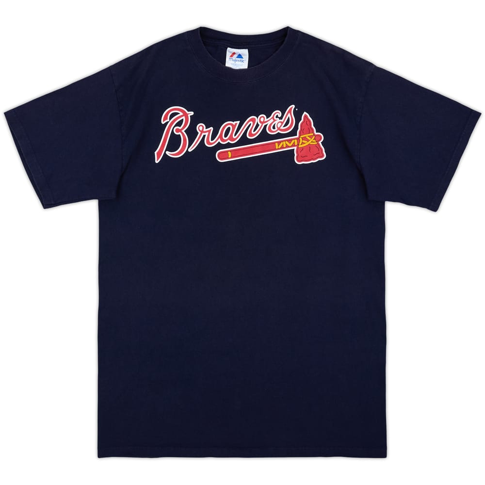 2005 Atlanta Braves Smoltz #29 Majestic Tee - 8/10 - (L)