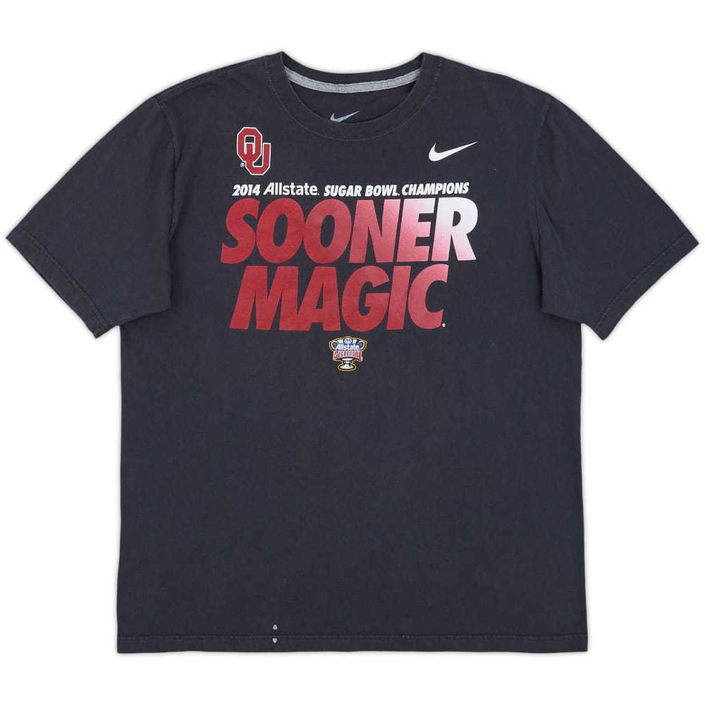 2014 Oklahoma Sooners Sugar Bowl Champions Nike Tee - 6/10 - (L)