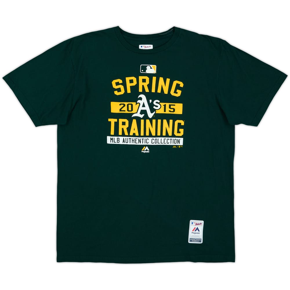 2015 Oakland Athletics Spring Training Majestic Tee - 8/10 - (XL)