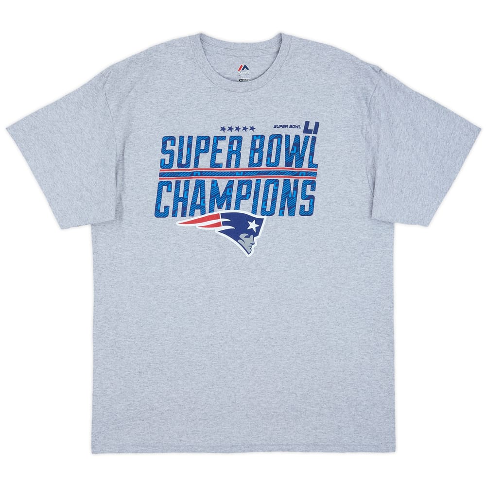 2017 New England Patriots Super Bowl LI Champions Majestic Tee - 9/10 - (XL)