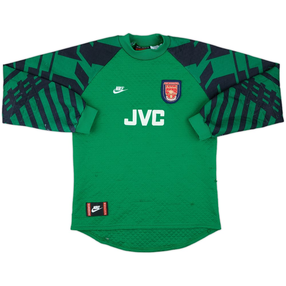 1995-97 Arsenal Signed GK Shirt - 8/10 - (XL.Boys)