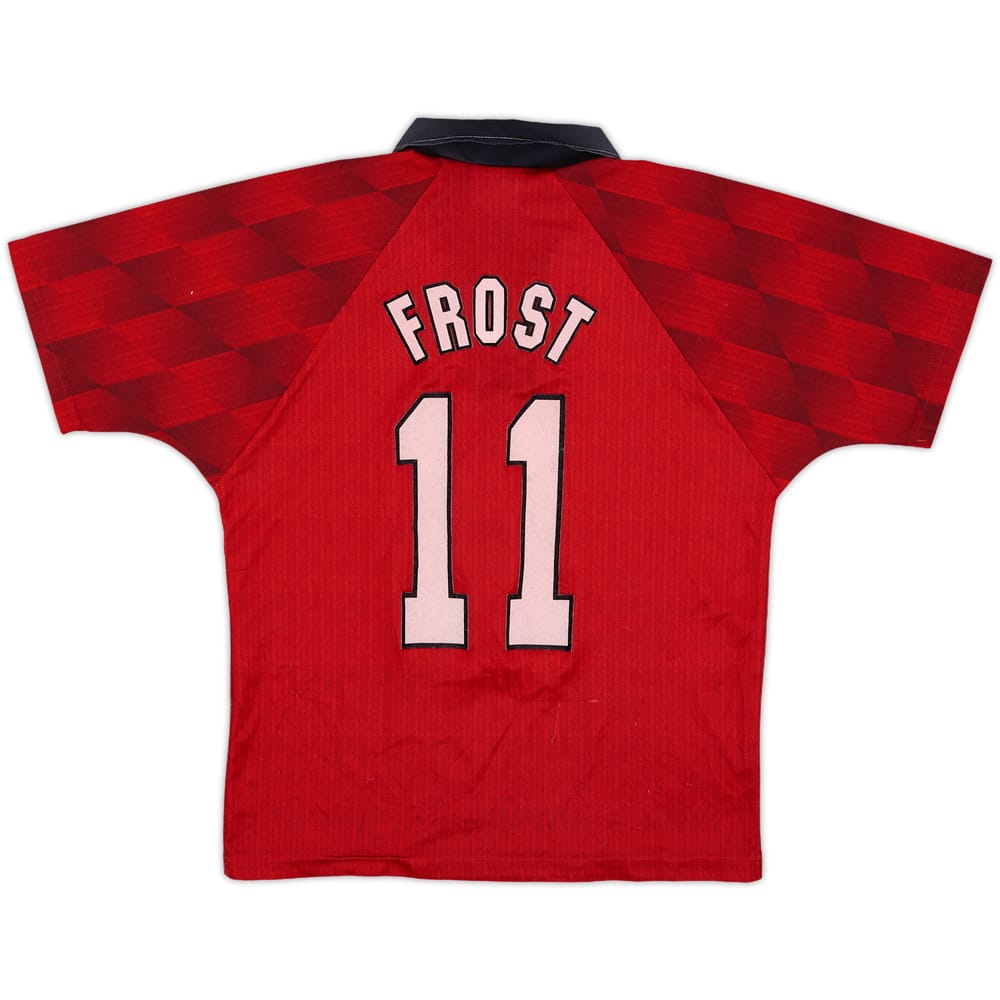 1996-98 Manchester United Home Shirt Frost #11 - 6/10 - (Y)