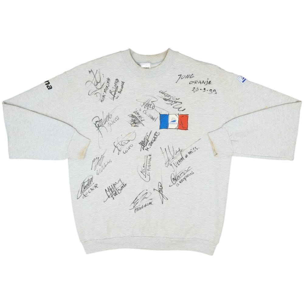 1998 France Erima 'Coupe Du Monde' Signed Sweat Top - 5/10 - (L)