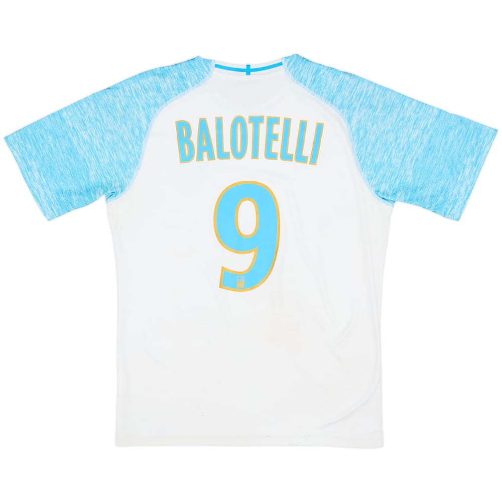 2018-19 Olympique Marseille Home Shirt Balotelli #9 - 6/10 - (M)