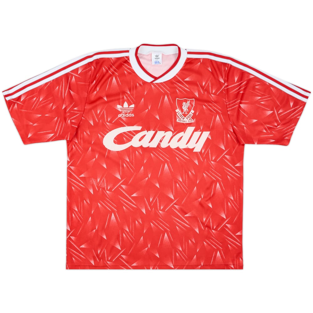 1989-91 Liverpool Home Shirt - 8/10 - (L)