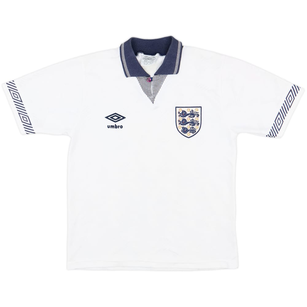 1990-92 England Home Shirt - 9/10 - (L.Boys)